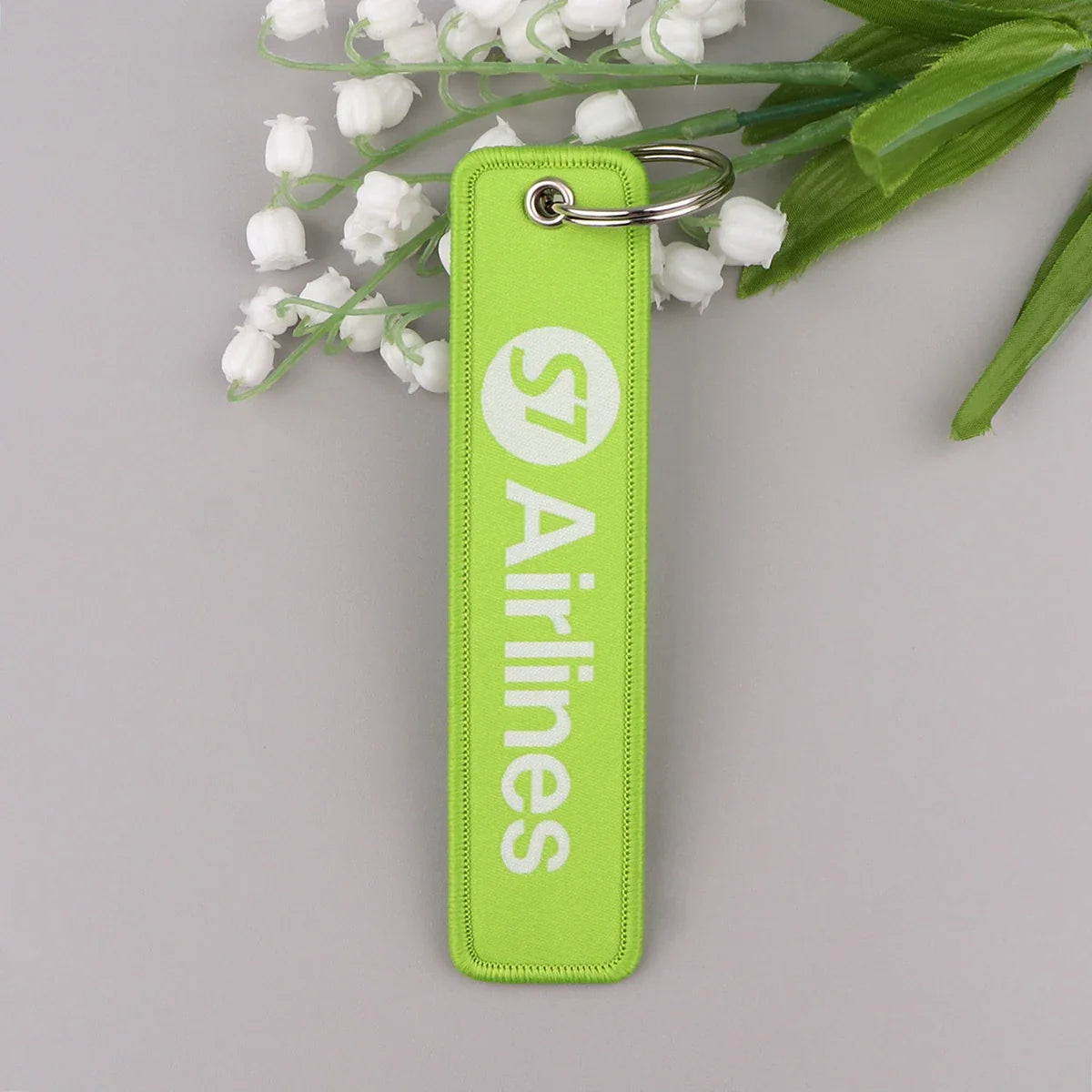 Aviation Sign Embroidery Key Fob | Motorcycle Keychain and Gift Accessory