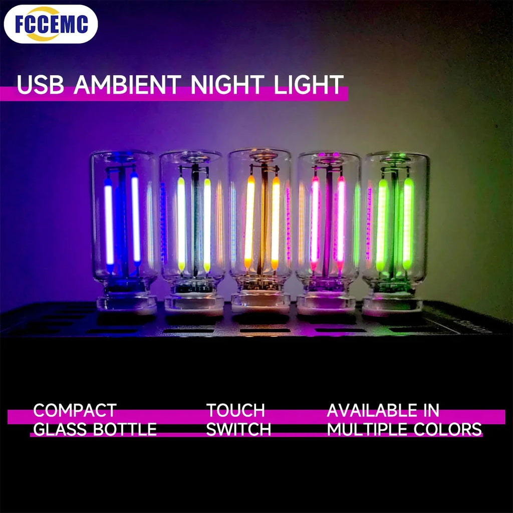 USB Touch Night Light | Portable LED Atmosphere Lamp with Dimmable Touch Sensor