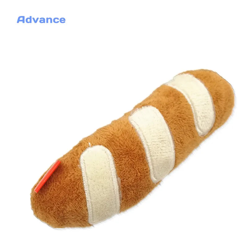 Baguette Dog Toy | Squeaky Plush for Small & Medium Breeds