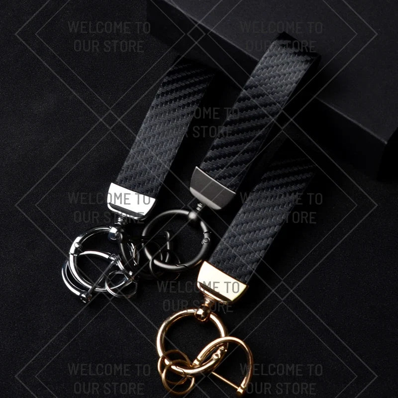 Skoda VRS Carbon Fiber Keychain | Car Emblem Key Ring for Citigo Kodiaq Yeti Rapid Fabia