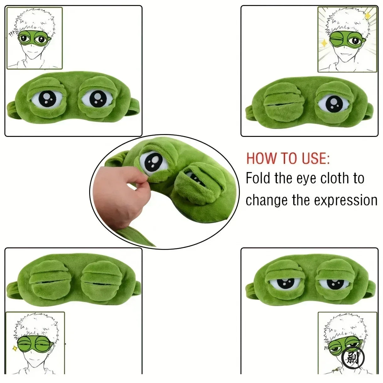 3D Frog Sleep Mask | Creative Cartoon Soft Travel Blindfold