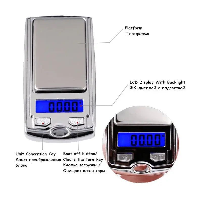 200g 0.01g Precision Pocket Scale | Car Key Shape Mini Digital Gram Scale with LCD