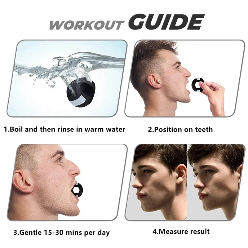 Jawline Exerciser with Storage Box | Silicone Chew Bite Trainer for Facial Muscle Toning