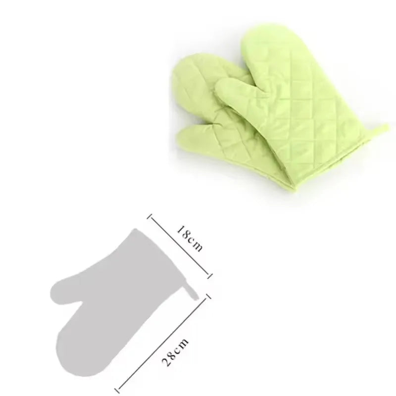 Non Slip Heat Proof Oven Glove | Polyester Cotton Microwave Protector for Baking and BBQ