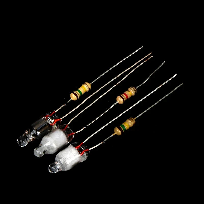 Neon Indicator Light Bulbs 10-Pack | 220V with Built-In Resistor