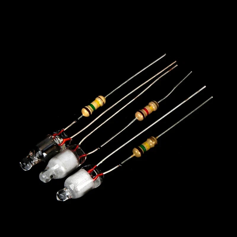 10Pcs Neon Light Bulbs 4x10mm 5x13mm 220V | Main Power Indicator with Built-in Resistor