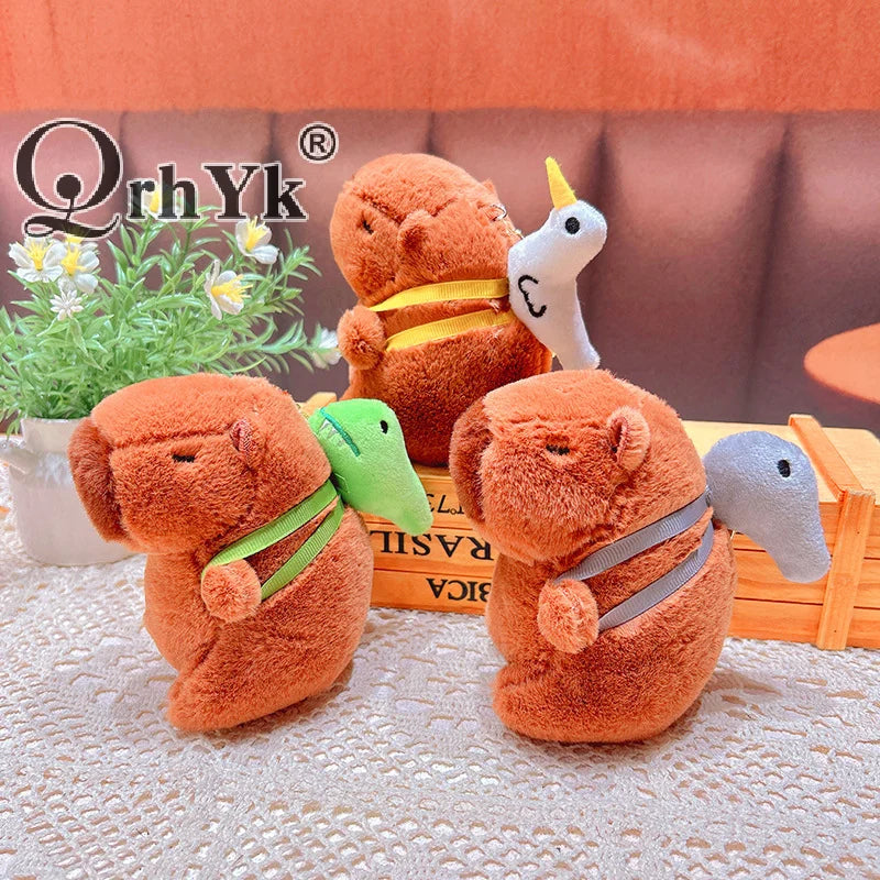 Capybara Plush Keychain | Cartoon Bag Pendant and Car Keyring