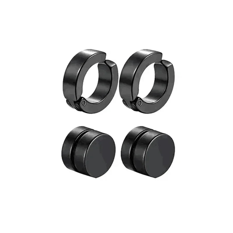 Clip-On Earrings Stainless Steel Round Ear Clip | No Piercing Fashion Jewelry