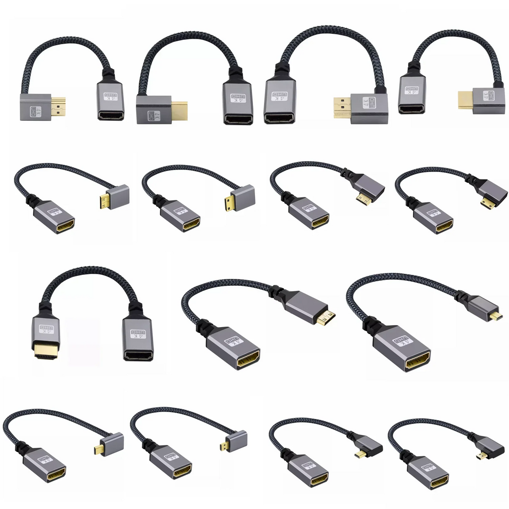 4K 60Hz HDMI-Compatible Extension Cable | Male to Female Adapter for Micro/Mini HDMI