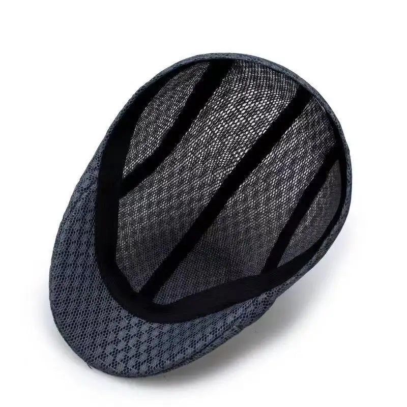 Breathable Mesh Beret Hat for Summer | Unisex Newsboy Flat Cap