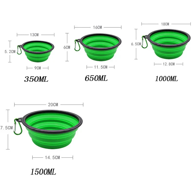 Portable Foldable Dog Bowl | Soft Silicone Travel Bowl for Food and Water