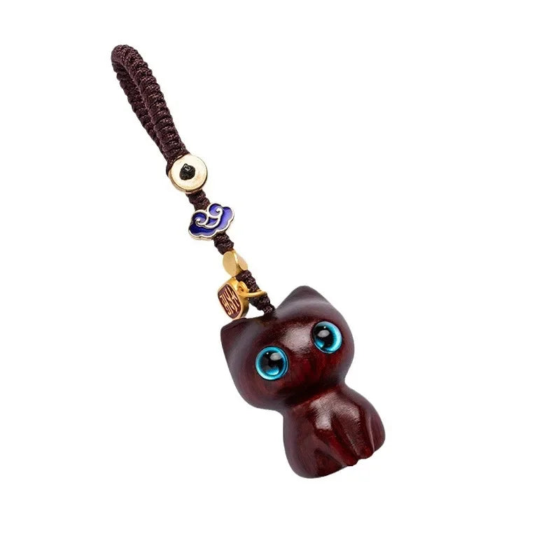 Sandalwood Scented Cat Keychain | Cute Phone Chain and Bag Pendant