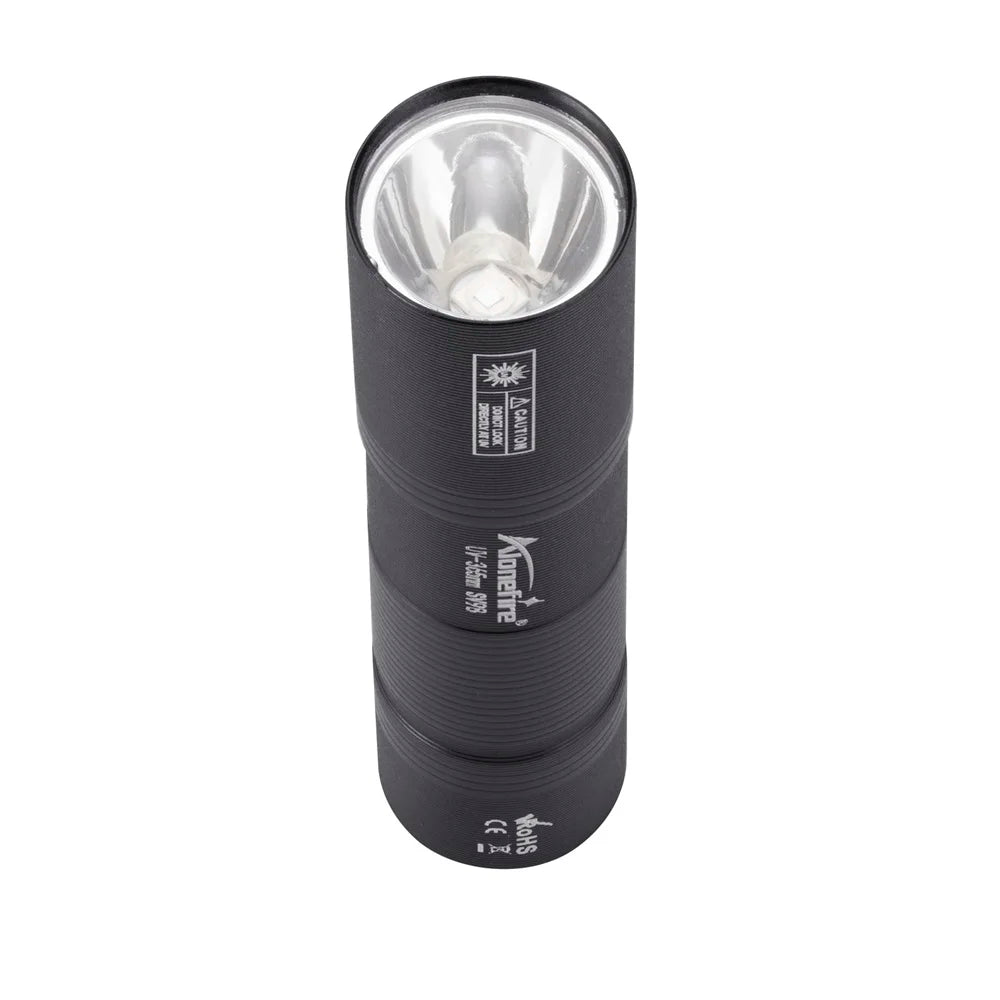 Mini 365nm UV Flashlight USB Rechargeable | Ultraviolet Nail Lamp Torch for Pet Urine, Scorpion, and Fluorescent Detection
