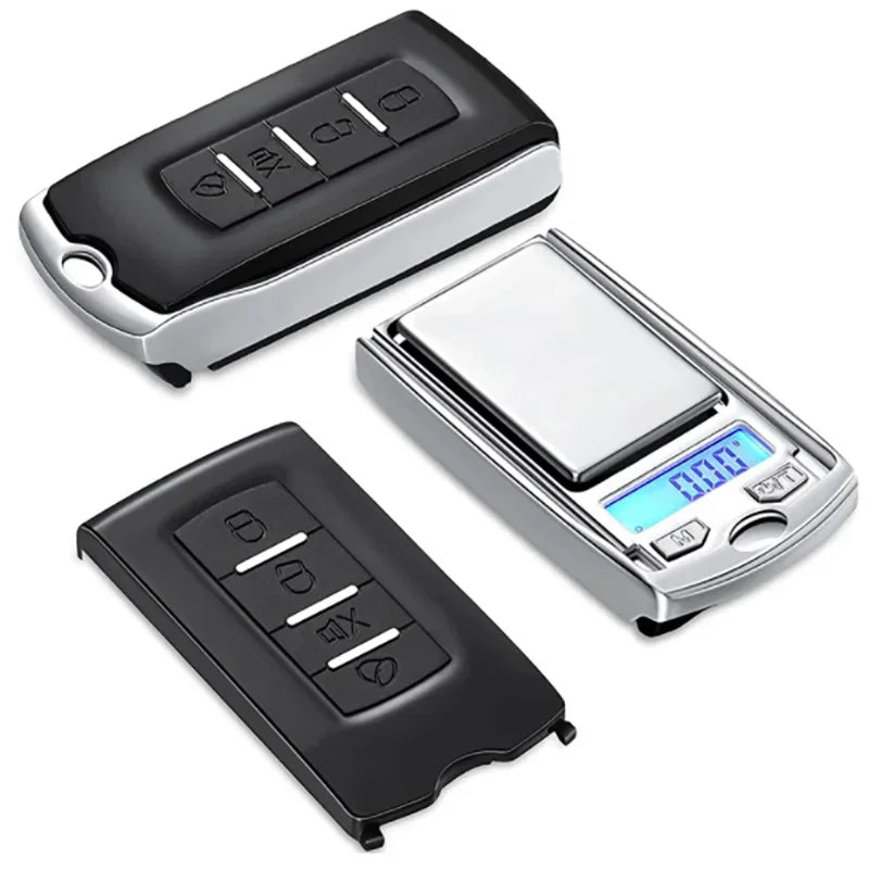 Mini Digital Pocket Scale with LCD Display | 0.01g Precision Car Key Shape