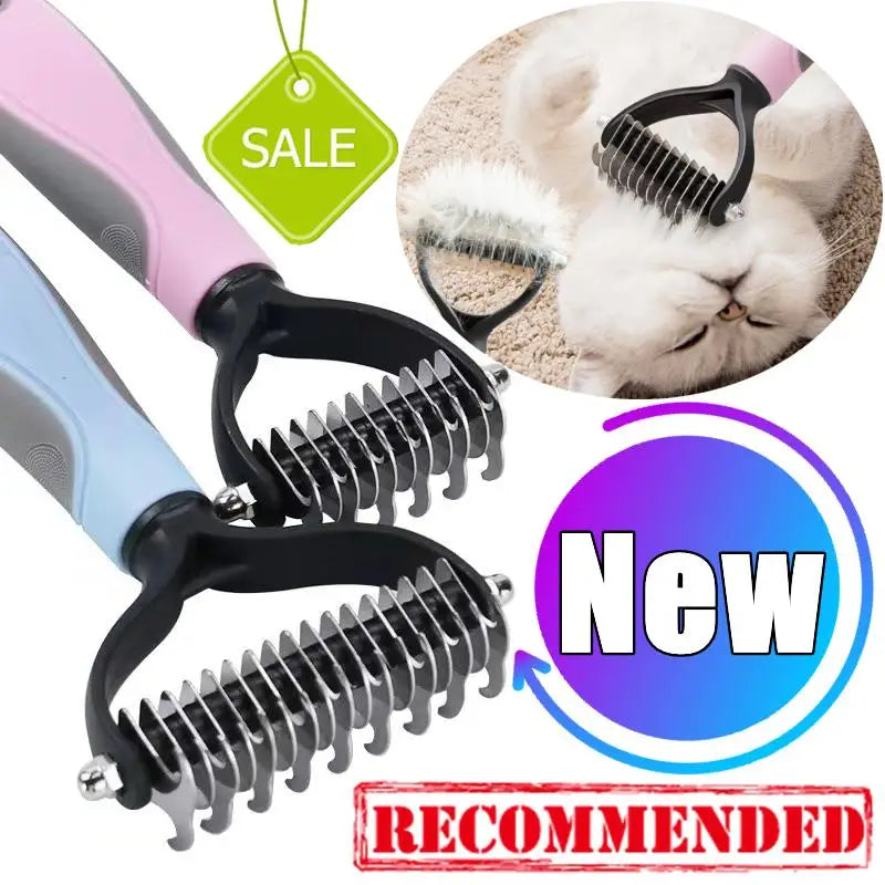Professional Pet Hair Removal Comb | Shedding Tool for Dogs and Cats