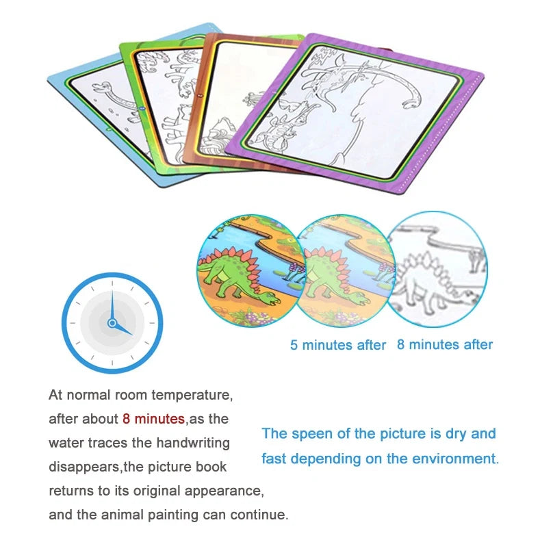 Water Drawing Book for Toddlers | Reusable Montessori Coloring Toy