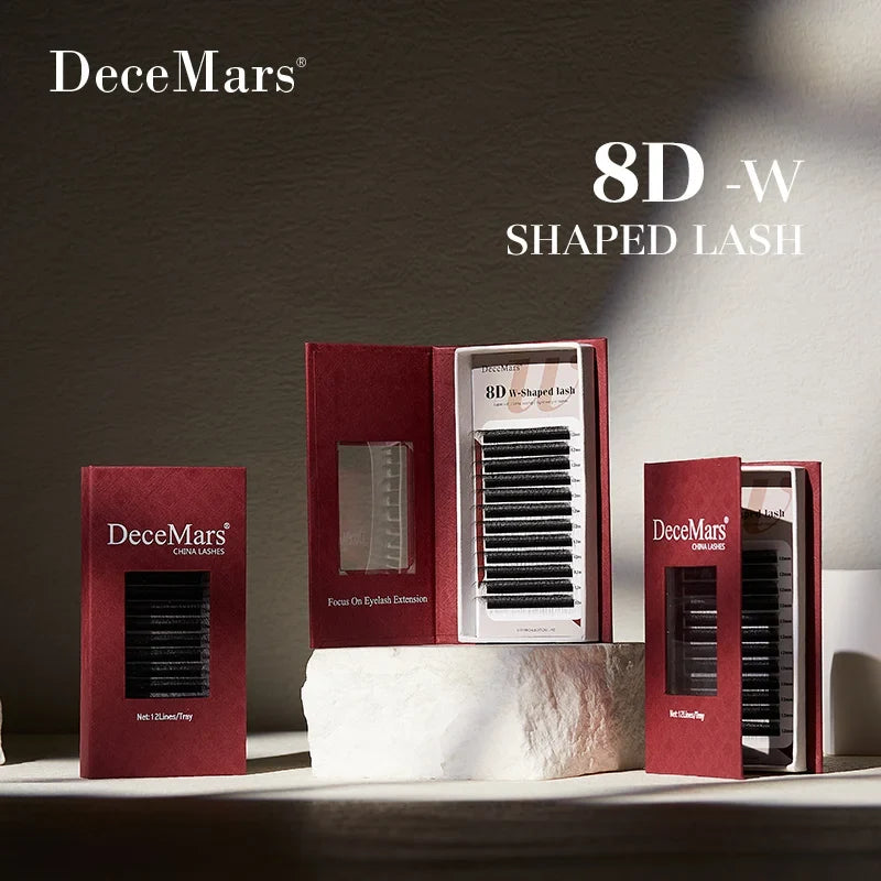 DeceMars 8D W Shaped Eyelash Extension Tray | Salon-Grade Volume Lashes