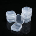 5-50pcs Mini PP Plastic Storage Box | Clear Single-Compartment Organizer for Jewelry, Fishhooks, and Small Components