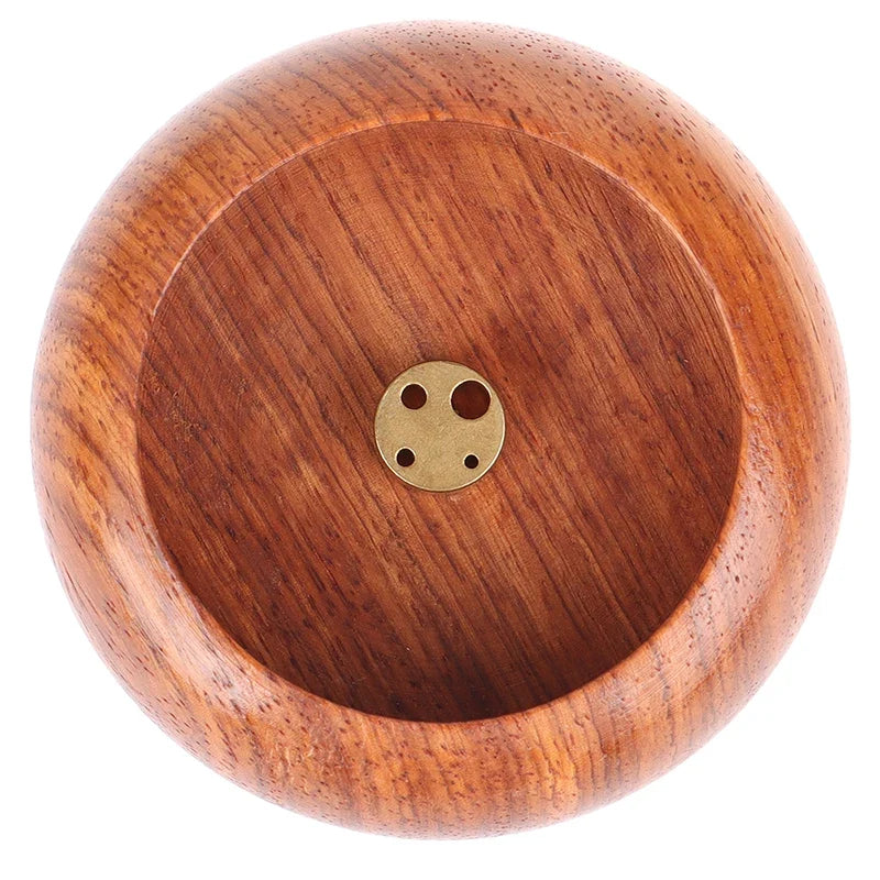 Rosewood Incense Burner Stick Holder | Bowl Shape Censer for Home Decor