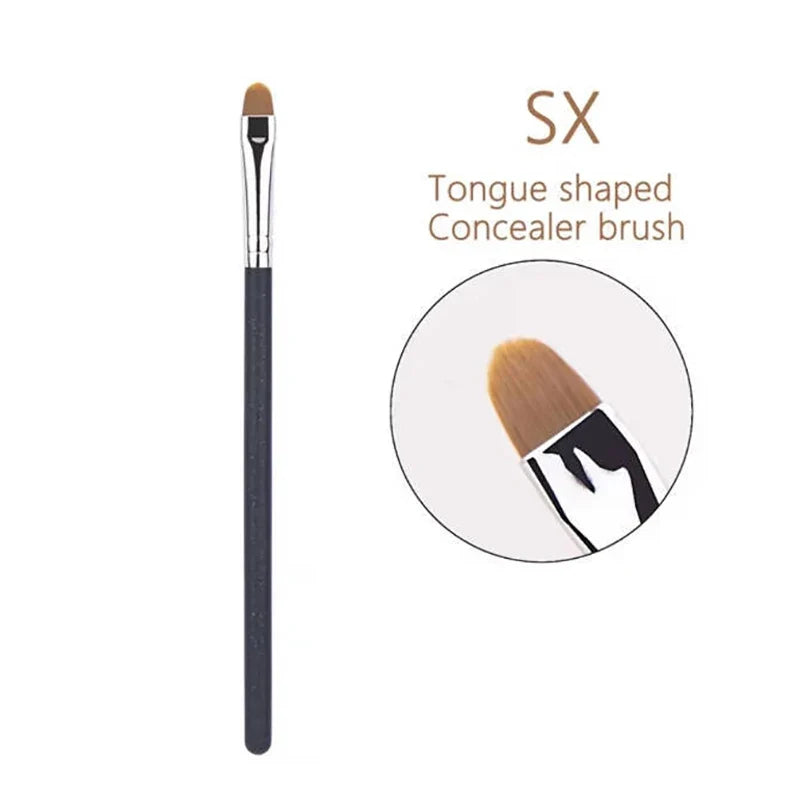 Flat Round Ultra-thin Foundation Concealer Makeup Brush | Professional Contour Liquid Cream Make-up Tool 4 Sizes