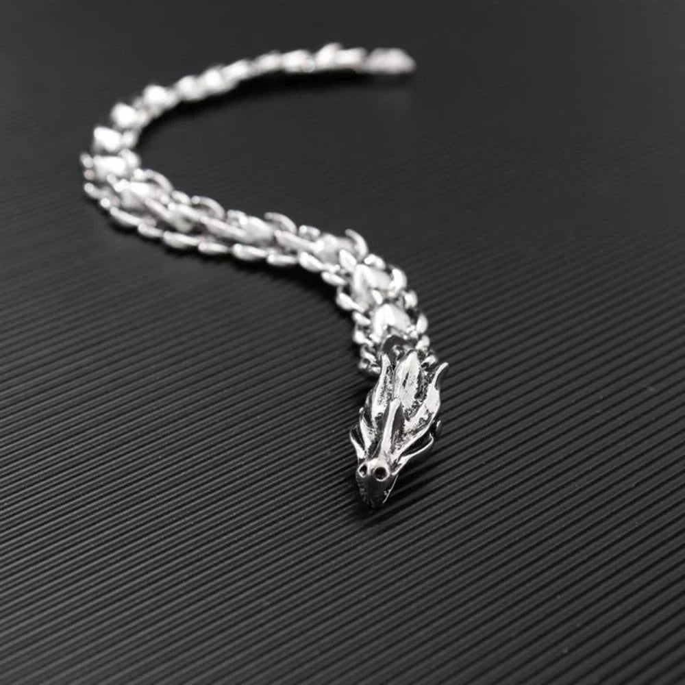 Hip Hop Punk Dragon Bracelet | Unisex Metal Chain Bracelet