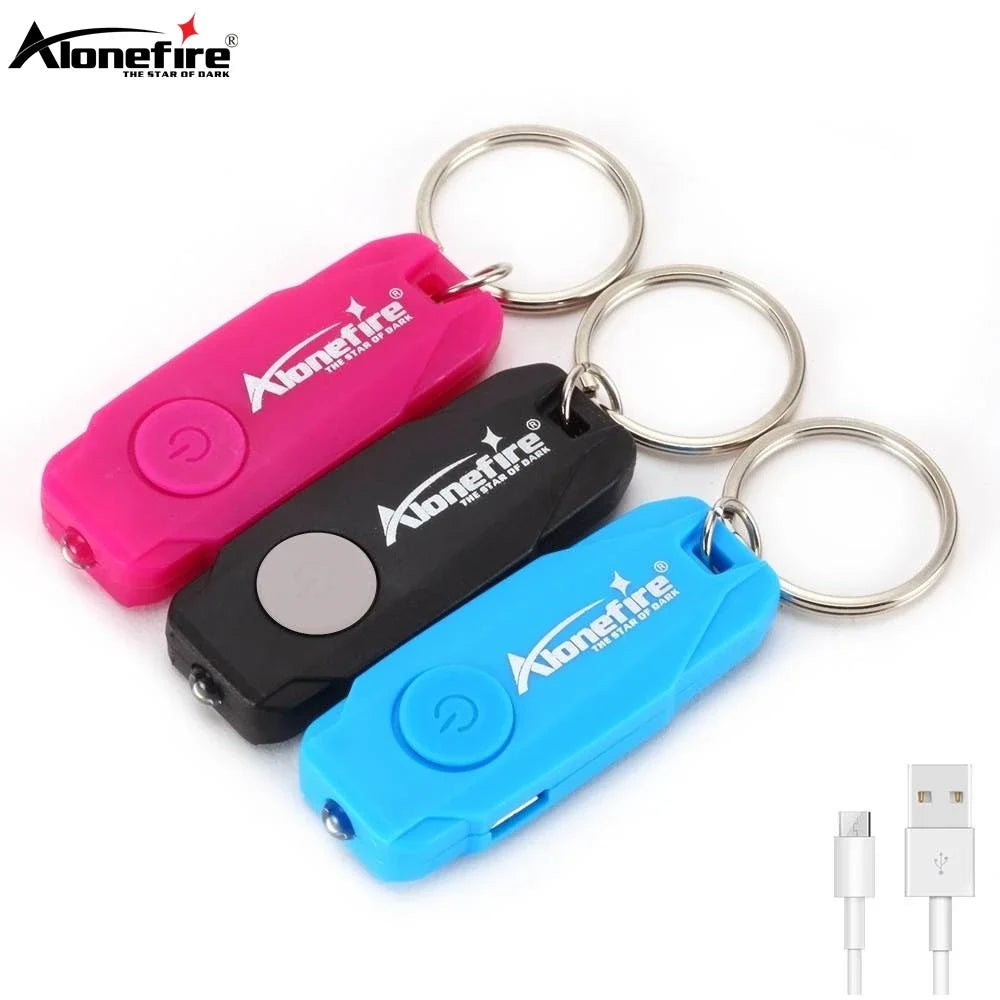 Mini LED Keychain Light | USB Rechargeable Compact Flashlight