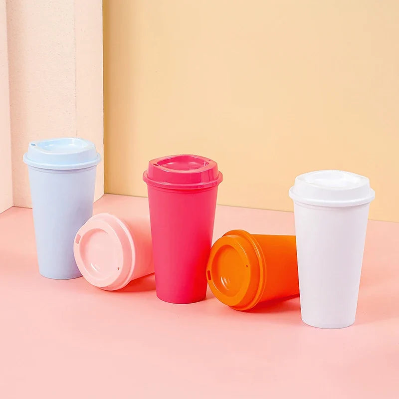 Durable Shatterproof Coffee Mug with Spill-Proof PP Lid | Travel Bottle