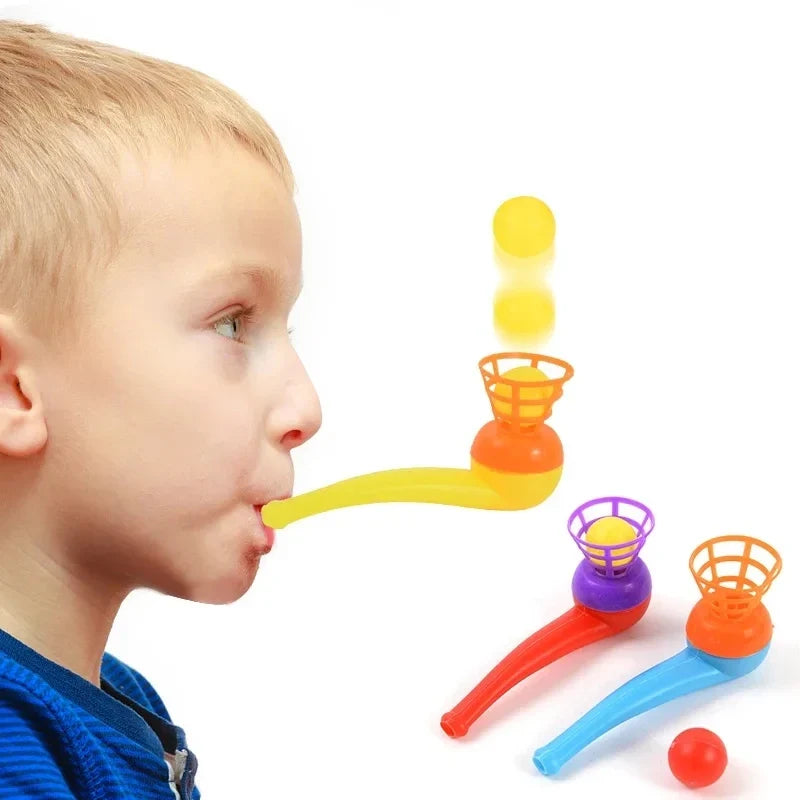 20PCS Suspended Blow Pipe Blow Ball Game | Children Balance Training Floating Ball Toy