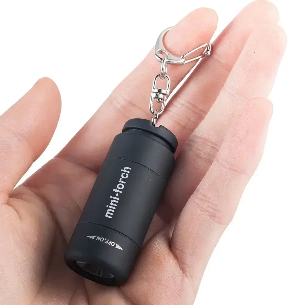 Portable Mini Flashlight Keychain Light | USB Rechargeable LED Keychain Torch