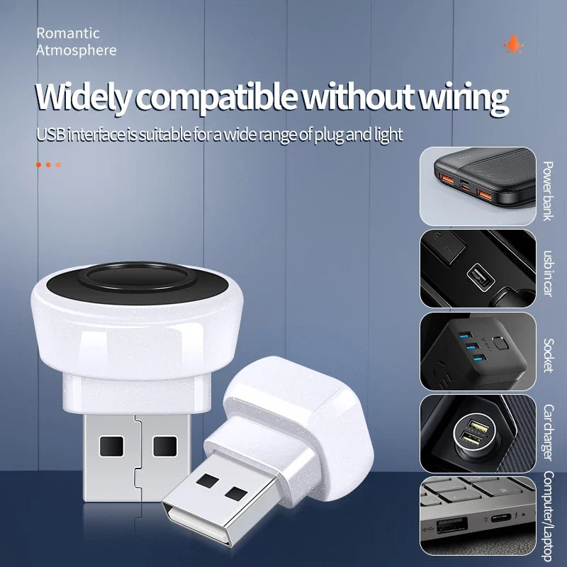 Car Mini USB LED Ambient Light | Portable Decorative Atmosphere Lamp