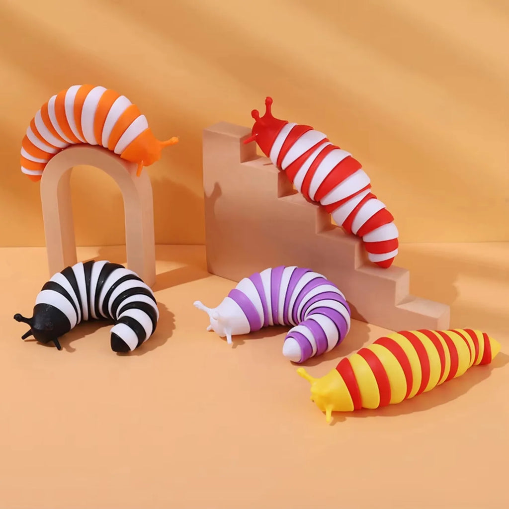 Colorful Simulation Caterpillar Fidget Toy | Articulated Stress Reliever for Kids and Adults