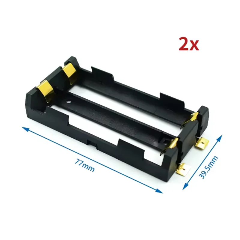 18650 Battery Holder Box | 1x 2x 4x 18650 SMT Battery Storage Case with Bronze Pins