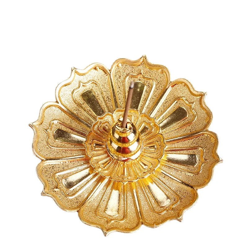 Lotus Incense Burner | Metal Lotus Ash Catcher for Stick and Cone Incense