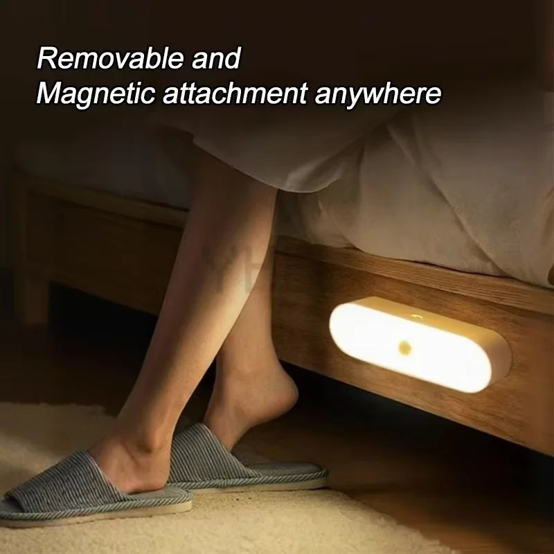 Wireless LED Motion Sensor Night Light | USB Rechargeable Magnetic Closet Lamp