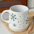 Vintage Christmas Ceramic Mug Set | Holiday Gift for Couples