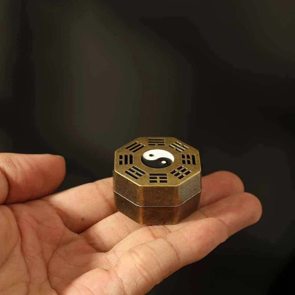 Mini Eight Diagrams Incense Stove | Metal Indoor Incense Burner Tray