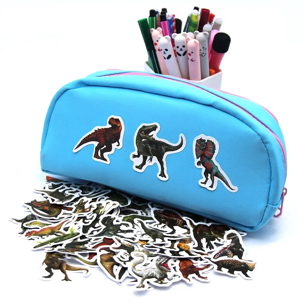 Funny Dinosaur Stickers | Waterproof Vinyl Decals for Laptop, Guitar, Bike & More