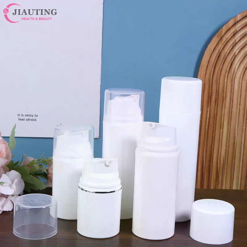 Empty Refillable Vacuum Pump Bottle | Travel Size Lotion Dispenser for Creams and Serums