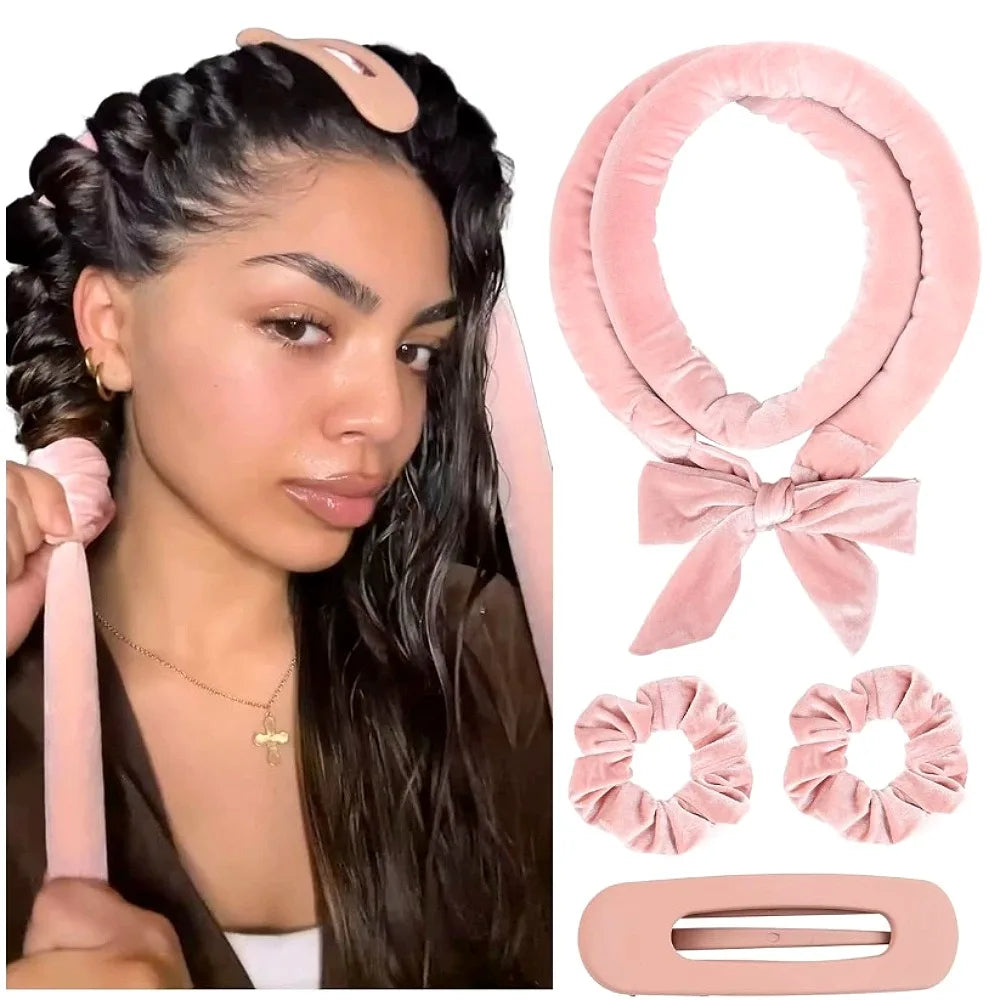 Heatless Curling Rod Headband | No Heat Hair Curler for Soft Overnight Curls