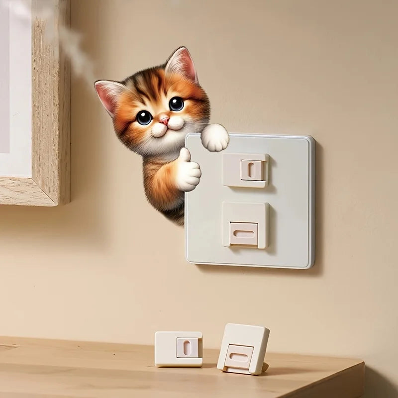 Cute Little Fox Switch Sticker | Home Decor Wall Decal for Bedroom Living Room Bathroom
