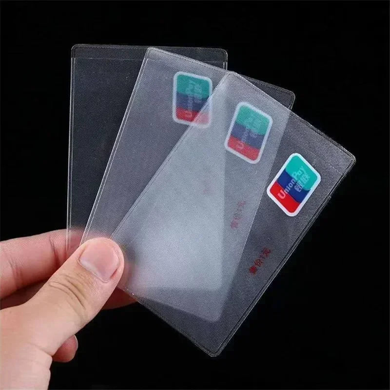 Transparent PVC ID Card Holder | Waterproof Credit Card Protector Pouch