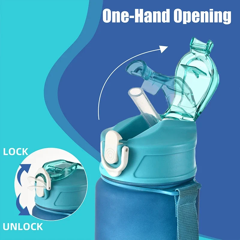 Peace 800ml Large Capacity Sports Water Bottle | Leak Proof Plastic Cup for Gym Outdoor Travel