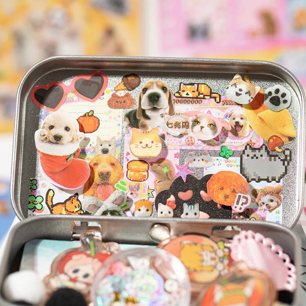 Cute Pets Sticker Book 30 Sheets | Scrapbooking DIY Collage Material