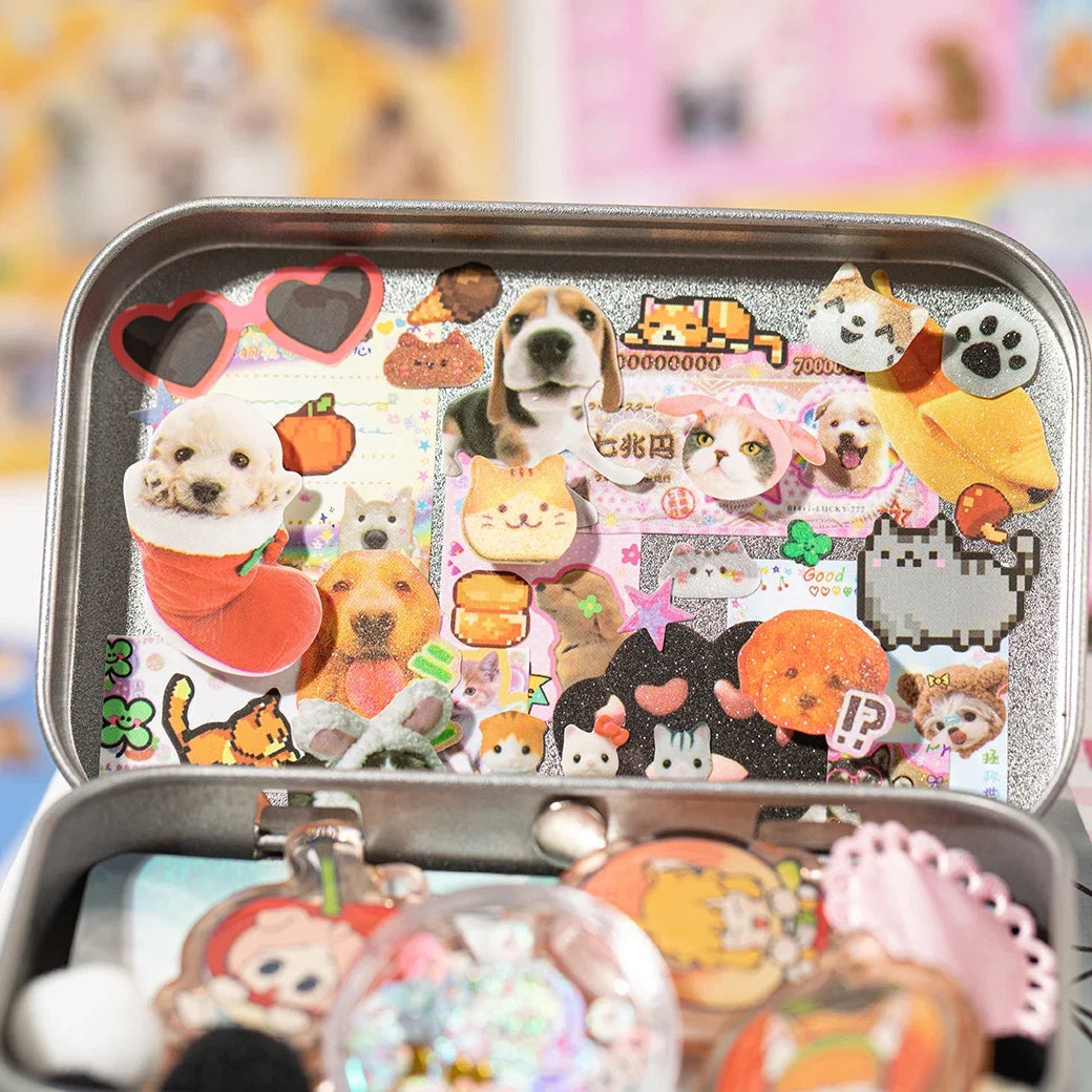 Cute Pets Sticker Book 30 Sheets | Scrapbooking DIY Collage Material