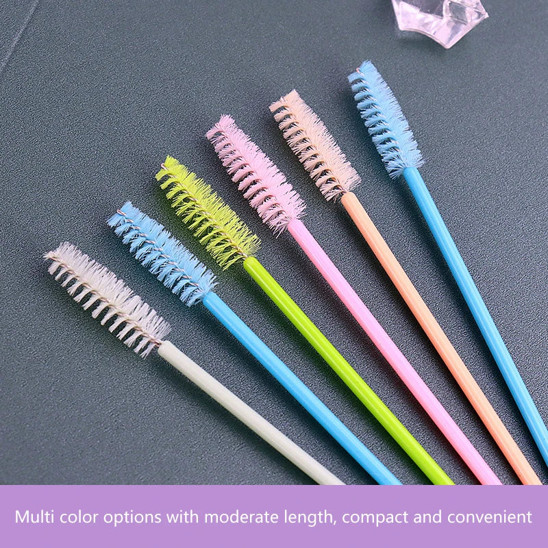 Disposable Eyelash Brushes 50 Pack | Mascara Wands Applicator Spoolies for Lash Extensions