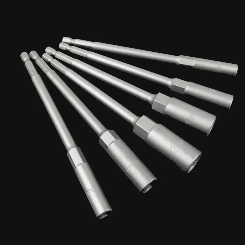 Electric Drill Socket Bit Set 150mm | Hex Nut Driver Adapter for Impact Drills