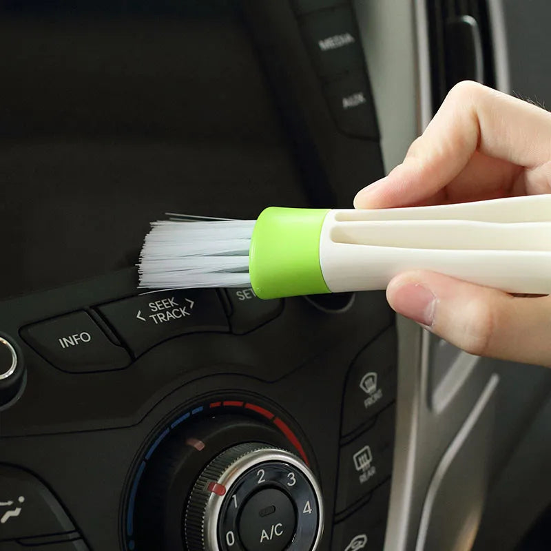 2-in-1 Car Air Vent Cleaning Brush | Multi-Purpose Interior Dust Tool