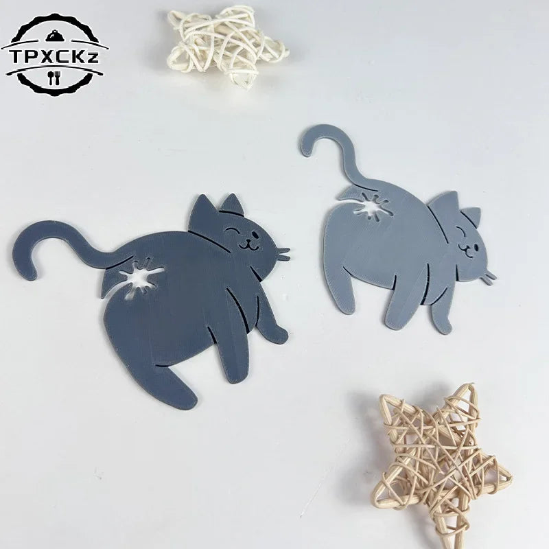 2pcs 3D Cat Butt Bread Bag Clip | Novelty Kitchen Gadget for Sealing Snack Bags