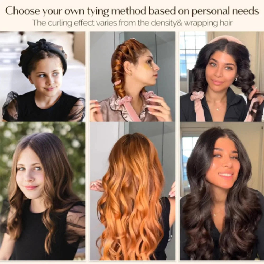 Heatless Curling Rod Headband | No Heat Hair Curler for Soft Overnight Curls