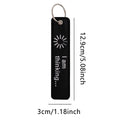 Embroidery Key Fob Keychain | Black Tag for Cars Motorcycles